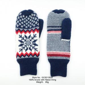 Snowflake jacquard mitten 