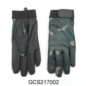 Camouflage printed riding gloves  